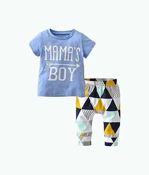 Product Image of the Derouetkia Baby Boy T-Shirt & Geometric Pants