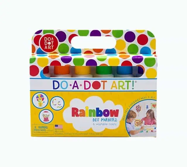 Product Image of the Do A Dot Art! Markers 6-Pack Rainbow Washable Paint Markers, The Original Dot...