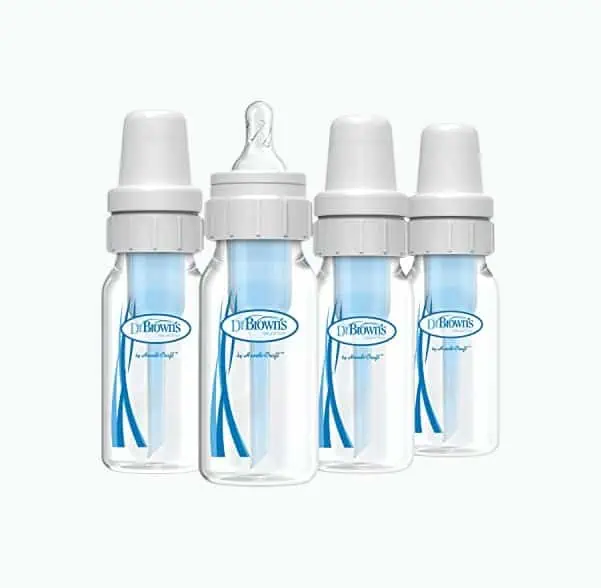 Dr. Brown's Natural Flow Anti-Colic Options+ Narrow Baby Bottle Gift Set  with Advantage Pacifier, and Bottle Travel Caps