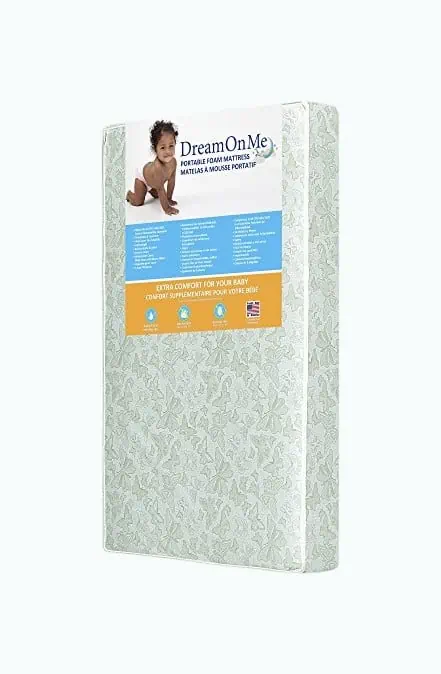 Product Image of the Dream on Me Two-Sided Mini Crib Mattress