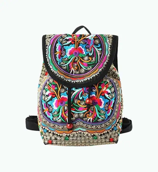 Product Image of the Embroidery Backpack Purse