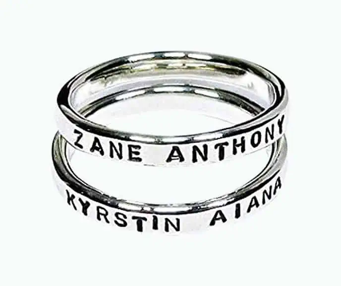 Product Image of the Engraved Stackable Rings