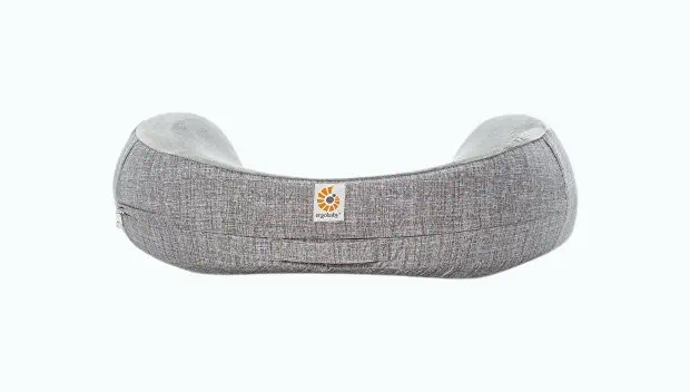 Product Image of the Ergobaby Breastfeeding Pillow with Cover, Natural Curve, Heathered Grey