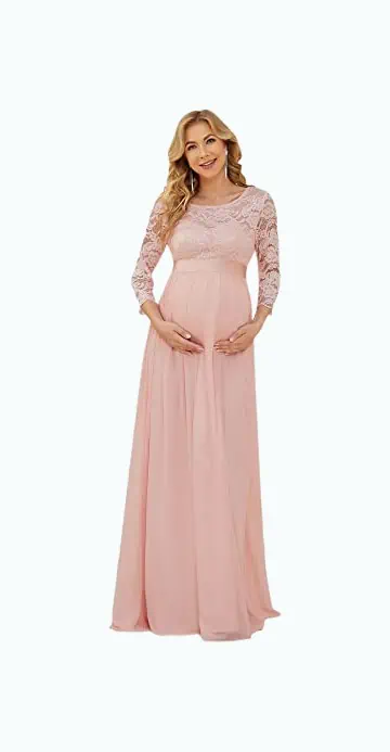 Product Image of the Ever-Pretty 3/4 Sleeve Lace Maternity Dress
