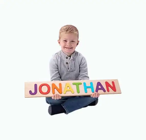 Product Image of the Fat Brain Toy's Child's Personalized Name Puzzle