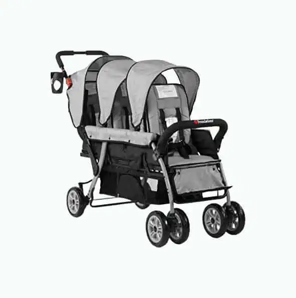 Product Image of the Foundations Triple Sport 3-Seat Tandem Stroller