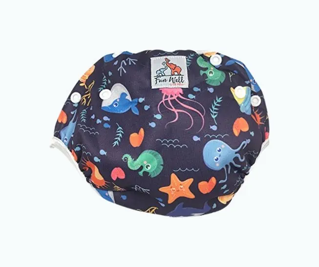 Product Image of the Fun Well Reusable Adjustable Swim Diaper