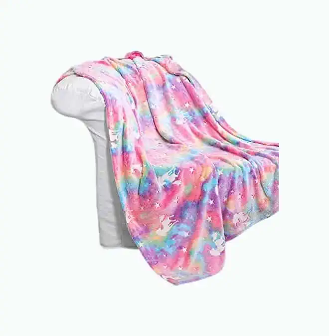 Product Image of the Glow in The Dark Blanket Unicorns Gifts Toys for 1 2 3 4 5 6 7 8 9 10 Year Old...