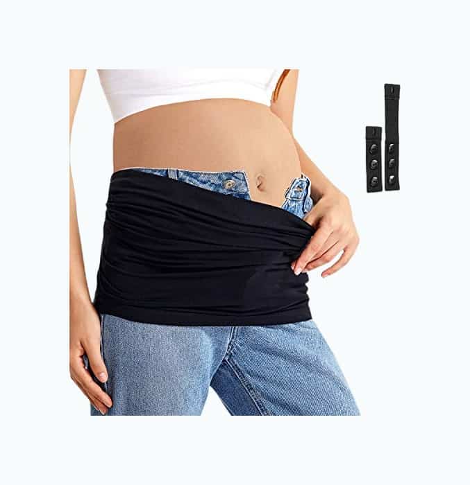 1pc Maternity Waistband Extender Belt For Pregnant Women, Elastic &  Adjustable Pants Button With Extra Stretch