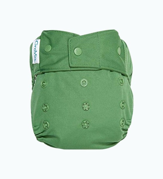 Product Image of the GroVia Reusable Hybrid Baby Cloth Diaper Snap Shell (Basil)