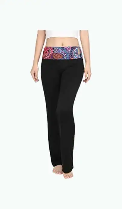 Product Image of the HDE Fold Over Waist Maternity Yoga Pants