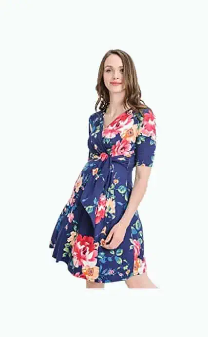 Product Image of the Hello Miz Floral Wrap Side Tie Dress