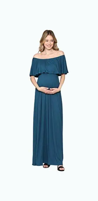 Product Image of the Hello Miz Off-the-Shoulder Maternity Dress