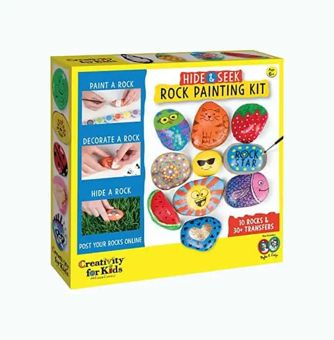 Glow In The Dark Rock Painting Kit for Kids - Arts and Crafts for Girls  Boys Ages 6-12 - Art Craft Kits Paint Set - Supplies for Painting Rocks -  DIY Gift Ideas Activities Age 4 6 7 8- 12 9-12