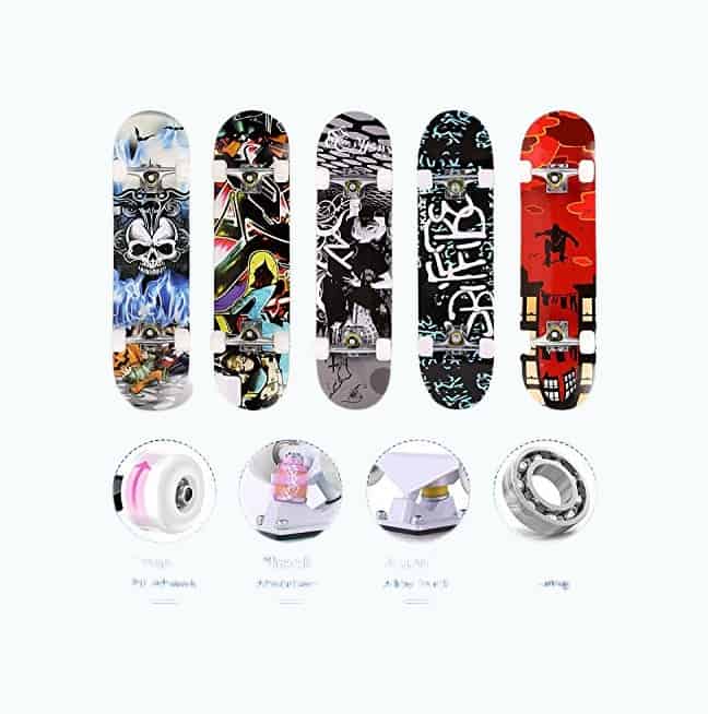 Product Image of the Hikole Pro Double Kick Skateboard