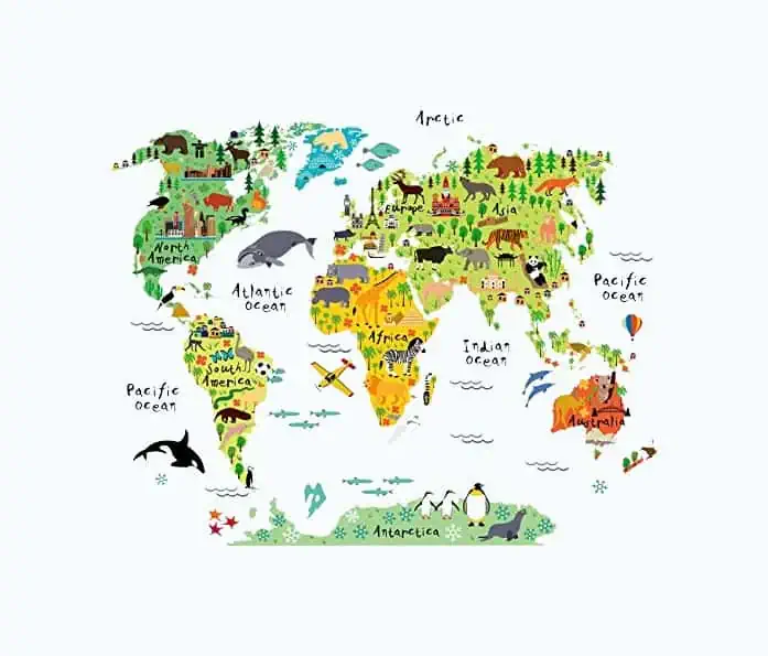 Product Image of the HomeEvolution Animal Map Decals