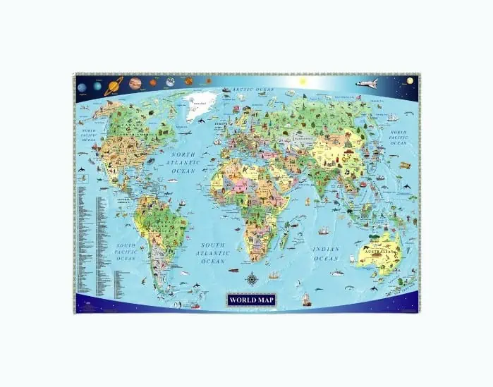 Product Image of the Illustrated Map Of The World
