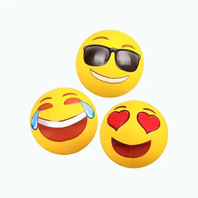 Product Image of the Inflatable Emoji Beach Balls