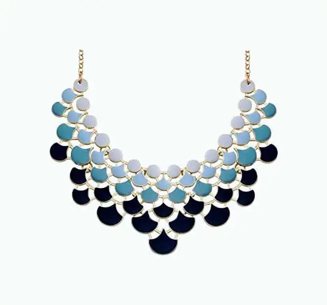 Product Image of the Jane Stone Fashion Statement Collar Necklace Vintage Openwork Bib Costume...