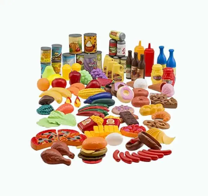 Product Image of the JaxoJoy Deluxe Pretend Play Food Set
