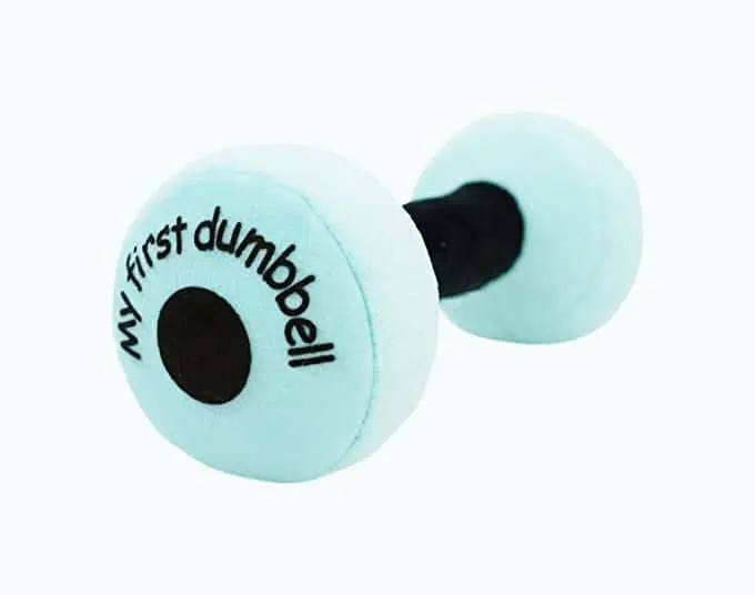 Product Image of the June Garden Plush Baby Dumbbell Rattle