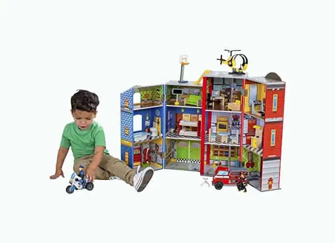 Product Image of the KidKraft Everyday Heroes Wooden Playset