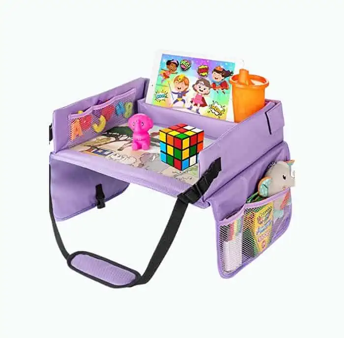 Kids Car Seat Travel Tray - Activity Tray Table For Toddler - Baby Travel  Desk