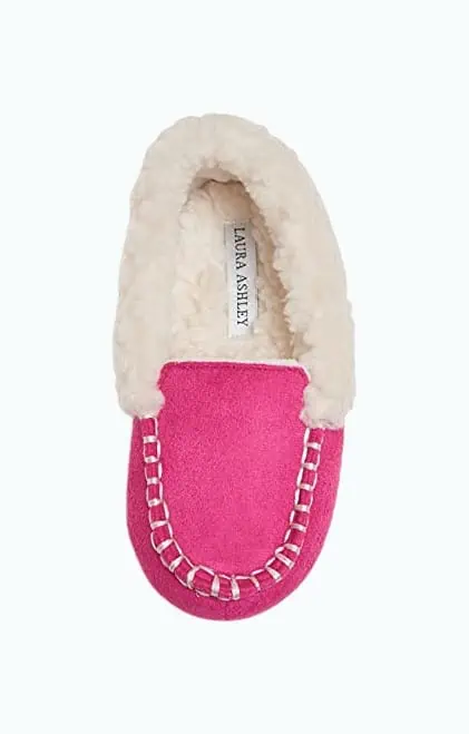Product Image of the Laura Ashley Girls Moccasin Style Slippers