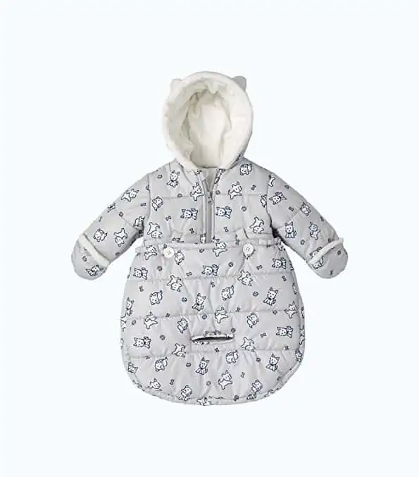 Product Image of the London Fog Newborn Baby Puffer Carbag Snowsuit