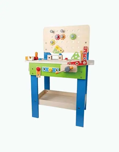 Product Image of the Master Workbench by Hape | Award Winning Kid's Wooden Tool Bench Toy Pretend...