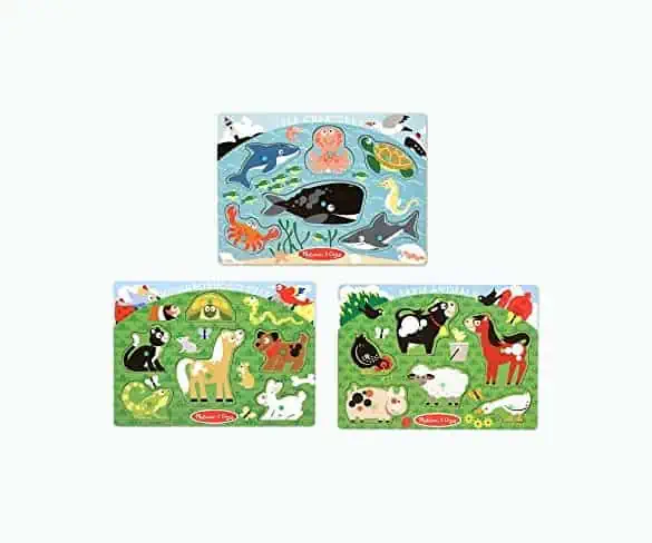 Product Image of the Melissa and Doug Wooden Animal Puzzles