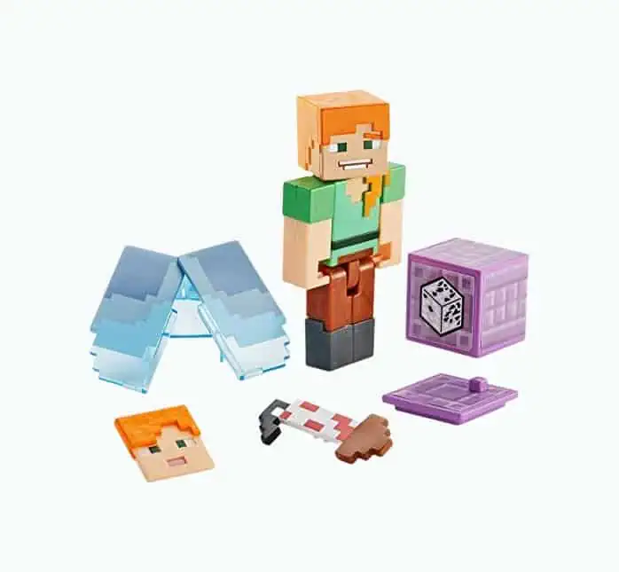 Product Image of the Minecraft Alex Action Figure