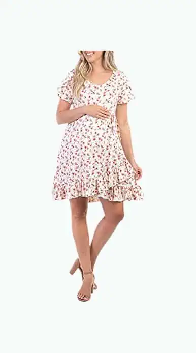 Product Image of the Mother Bee Maternity Ruffle Dress