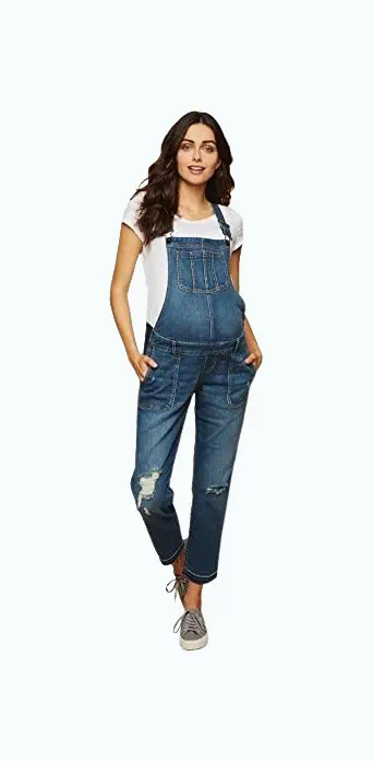 Product Image of the Motherhood Maternity Skinny Ankle Length Denim Overalls
