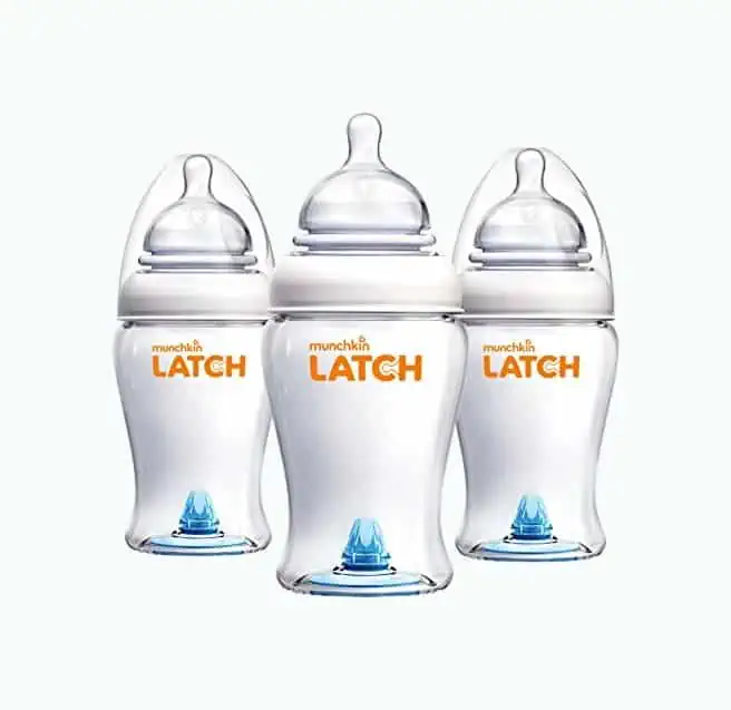Product Image of the Munchkin® Latch™ Anti-Colic Baby Bottle with Ultra Flexible Breast-like...