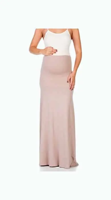 Product Image of the My Bump: High Waisted Floor Length Maternity Skirt