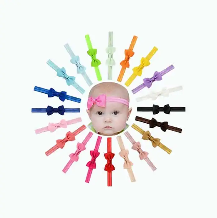Product Image of the Newborn Bow and Ribbon Headband