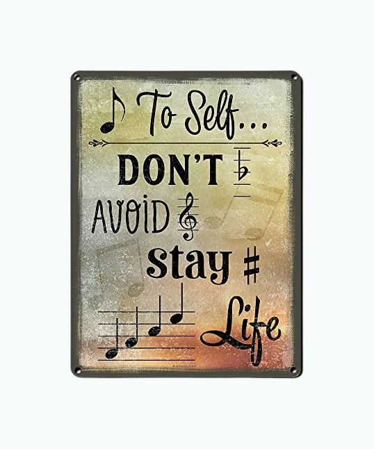 Product Image of the Note to Self Music Themed Decor