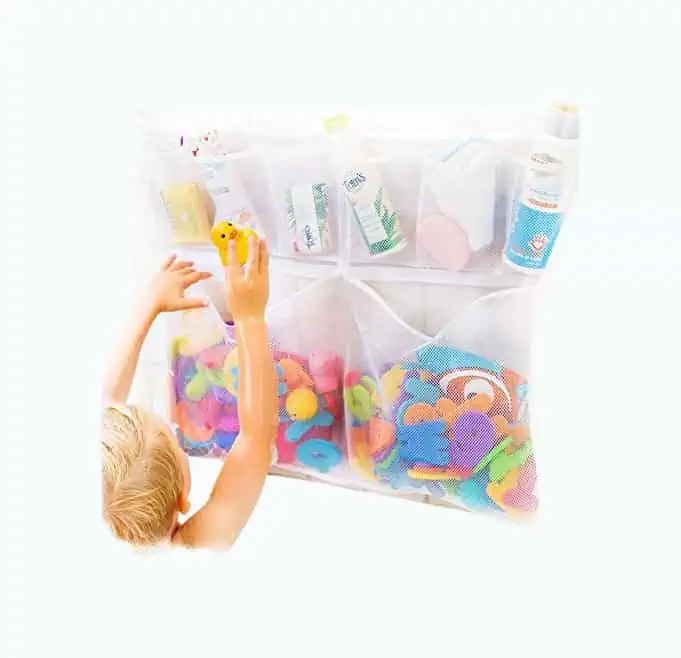 Product Image of the Original Tub Cubby Really Big Bath Toy Storage for Baby Toys with Suction &...