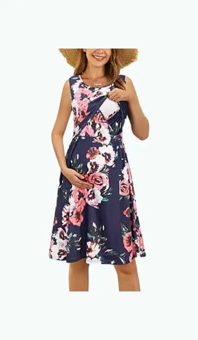 Product Image of the Ouges Womens Floral Nursing Dress