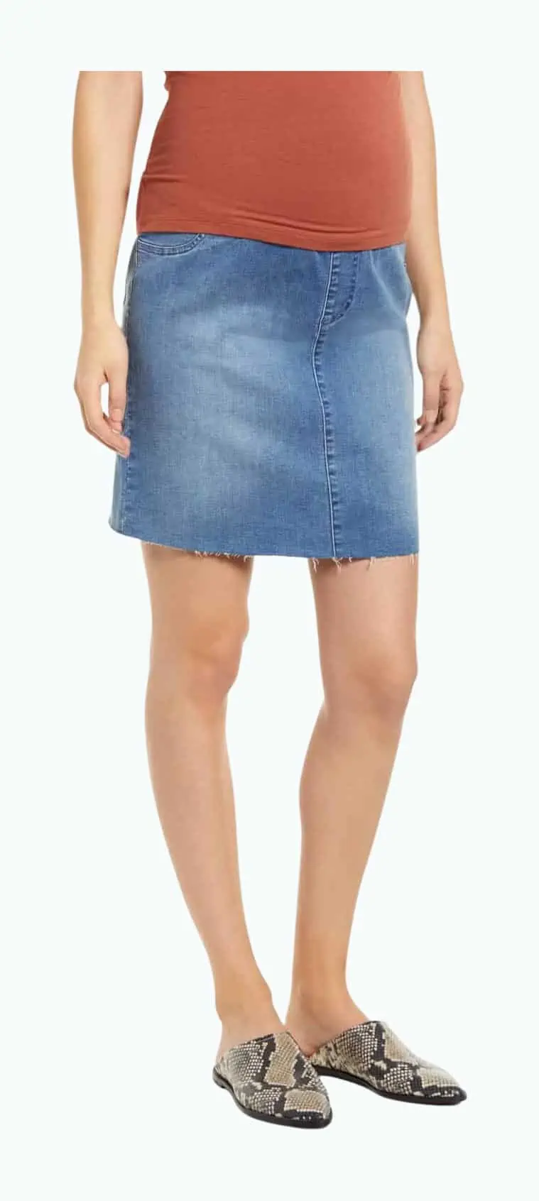 Product Image of the Over the Bump: Denim Maternity Skirt