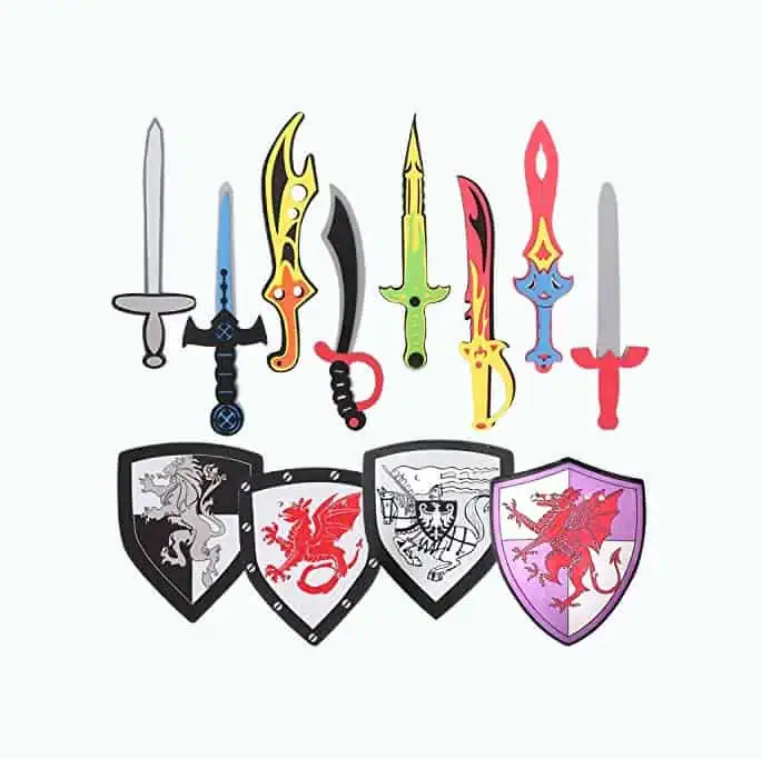 Product Image of the Pack of 12 Sword & Shield Playsets