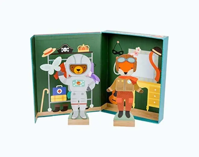 Product Image of the Petit Collage Magnetic Dress Up, Make-Believe Animal Costumes – Game Board...