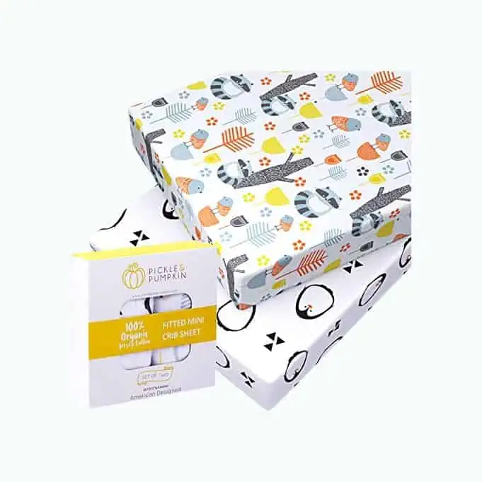 Product Image of the Pickle & Pumpkin Pack 'n Play Mattress Sheet