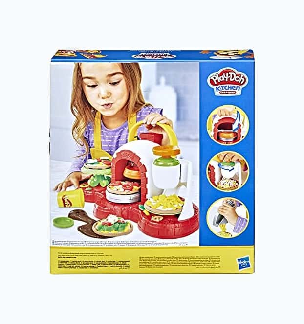 Product Image of the Play-Doh Stamp 'N Top Pizza Oven Toy with 5 Non-Toxic Colors