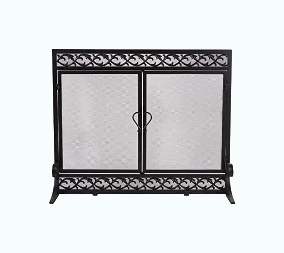 Product Image of the Plow & Hearth: Scrollwork Small Fireplace Screen