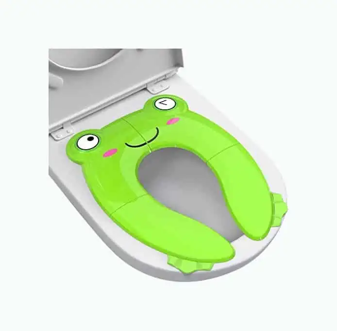 Product Image of the Portable Potty Seat for Toddler Travel - Foldable Non-Slip Potty Training Toilet...