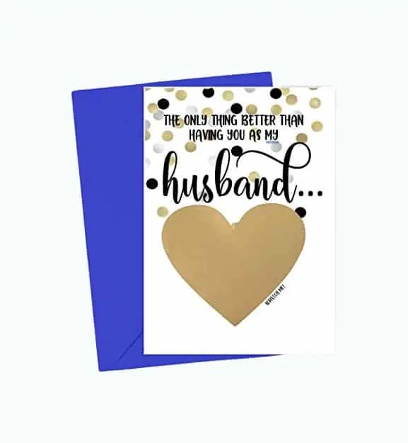 Product Image of the Pregnancy Scratch Off Card for Husband, Pregnancy Announcement to Husband Baby...