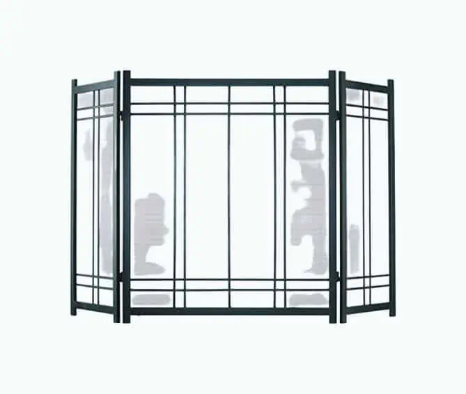 Product Image of the Preston: 3-Panel Fireplace Screen With Handles