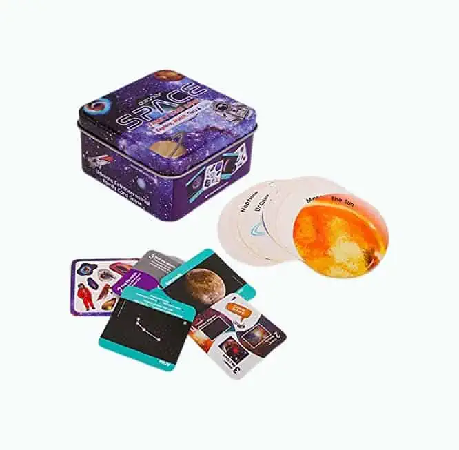 Product Image of the Qurious Space STEM Flashcard Game